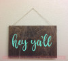 Hey Ya'll Vinyl Letters Decals Wall Sticker Entry Home Farmhouse Decor-Mint Green