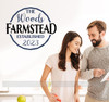 Farmstead Est Family Name Custom Vinyl Letters Wall Decals for Home Decor-2 Color Deep Blue Black in Kitchen