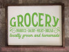 Grocery Locally Grown Homemade Farmhouse Kitchen Decor Wall Sticker Decals-Lime Green