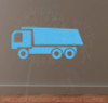 Dump Truck Vinyl Sticker Art Boy Bedroom Decor Wall Sticker Decals-Ice Blue