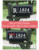 Mailbox Lettering Stickers Vinyl Address Number Decals Monogram set of 2