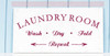 Laundry Room Wash Dry Fold Repeat Vinyl Lettering Decals Wall Decor-Berry