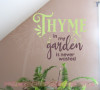 Thyme In Garden Never Wasted Farmhouse Decor Vinyl Decal Wall Stickers-Key Lime, Eggplant