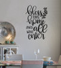 Bless This Home All Who Enter Entry Vinyl Letters Decals Kitchen Wall Quotes Black