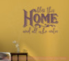 Bless This Home All Who Enter Kitchen Wall Decor Decals Vinyl Letters Eggplant