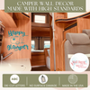 Happy Glamper Vintage Camper Art Decals Wall Quotes High Standards RV Accessories