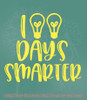 100 Days Smarter Wall Sticker Quote Classroom School Vinyl Lettering-Light Yellow