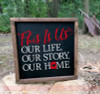 This is our Home Vinyl Lettering Decals Home Wall Decor Sticker Quotes-Cherry Red, Light Gray