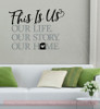 This is our Home Vinyl Lettering Decals Home Wall Decor Sticker Quotes-Black, Storm Gray