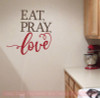 Eat Pray Love Wall Stickers Vinyl Lettering Wall Decals for Home Decor-Chocolate, Red