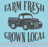 Farm Fresh Grown Local Vintage Pickup Wall Art Stickers Vinyl Decals