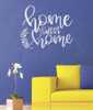 Home Sweet Home Laurel Leaf Handwriting Vinyl Letters Kitchen Wall Stickers-Light Gray