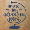 So the Adventure Begins Graduation Decal Quotes with Globe Art Vinyl Stickers-Deep Blue