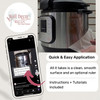 Feeding My Tribe Instant Pot Mom Decal Vinyl Sticker Letters for Kitchen — Silver kitchen appliance with black control panel