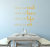 This Is Real This Is Us Home Decor Wall Decal Stickers Bedroom Quotes- Honey