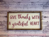 Give Thanks Grateful Heart Kitchen Wall Decals Gratitude Vinyl Letters-Burgundy