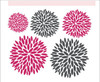 Flower Burst Vinyl Decals Stickers, 2-color, for Kitchenaid Mixer Decoration