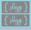 SET OF 2 Etching Stencil Last Name Laurels Personalized Vinyl Decals for Gifts