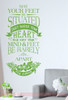 Mind and Feet Rarely Apart Inspirational Wall Decals Vinyl Stickers-Lime Green