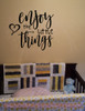 Enjoy The Little Things Wall Art Stickers Motivational Vinyl Quotes-Black