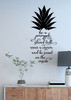 Be A Pineapple Stand Tall Vinyl Letters Decals Wall Art Sticker Quotes-Matte Black