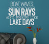Lake Days Summer Quote Vinyl Lettering Decals Camper Wall Art Stickers-Light Gray