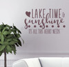 Lake Time Sunshine Girl Bedroom Decor Quote Vinyl Lettering Wall Decals- Eggplant