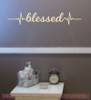 Blessed Heartbeat Nurse Decor Wall Art Decals Vinyl Lettering Stickers-Beige
