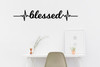 Blessed Heartbeat Nurse Decor Wall Art Decals Vinyl Lettering Stickers- Black