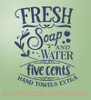Soap Water 5 Cents Vinyl Letters Decals Wall Stickers for Home Decor-Deep Blue