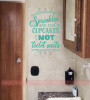 Sprinkles For Cupcakes Not Toilet Bathroom Quote Funny Wall Stickers-Turquoise