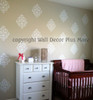 Floral Damask Vintage Victorian Wall Decor Decal Baby Room