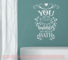 Bubbles To My Bath Decor Quotes Vinyl Art Decals Home Decor Stickers-Light Gray