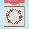 Option 2 -Laurel Wreath Stencil Vinyl Art Stickers DIY Home Decor Wall Decals