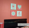 Girls Name Beauty-Full Set of 2 Canvas Prints Girl Bedroom Modern Art Decor-Shown with WM0048