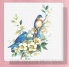 Blue Birds On Branch Canvas Wall Art Print for Vintage Home Decor
