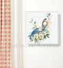 Blue Birds On Branch Canvas Wall Art Print for Vintage Home Decor