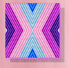 Colorful Geometric Lines Canvas Art Print Girls Bedroom Wall Decor — Colorful geometric pattern with bold, diagonal stripes