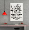 Creative People Don't Have A Mess Wall Decals Vinyl Sticker Quotes-Black