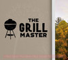 Grill Master Vinyl Decals Summer Quote Wall Stickers Father's Day Gift-Black