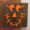 Option 1 Scarecrow Face Set of 2 Fall DIY Wood Project Vinyl Stickers Wall Decals-Pastel Orange