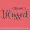 Simply Blessed Fall Home Decor Wall Decals Vinyl Lettering Stickers
