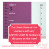 Arrow Age Markers Add-on To Track Growth on Ruler Charts Vinyl Wall Decal — Colorful height chart with numbers and arrow