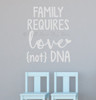 Family Love Not DNA Vinyl Letters Stickers Adopting Family Quotes Decals-Light Gray