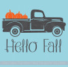 Vintage Pickup Pumpkins Fall Home Decor Vinyl Art Sticker Wall Decals