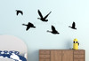 Geese Flying Hunter Wall Decor Vinyl Art Stickers Man Cave Decals-Matte Black