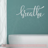 Breathe Bathroom Decals Wall Decor Quote Spa Modern Lettering Stickers-Light Gray