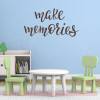 Make Memories Family Wall Quote Decals Cursive Wall Words Vinyl Lettering Lg ChocBrown