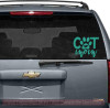 Cat Mom Car Decals With Paw Print Pet Window Stickers Vinyl Art-Glossy Turquoise