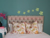 Wall Sticker Decals Flower Wall Art for Girls Room Decor Olive Green